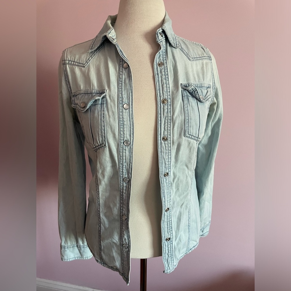 Denim&Co Denim Buttondown Shirt